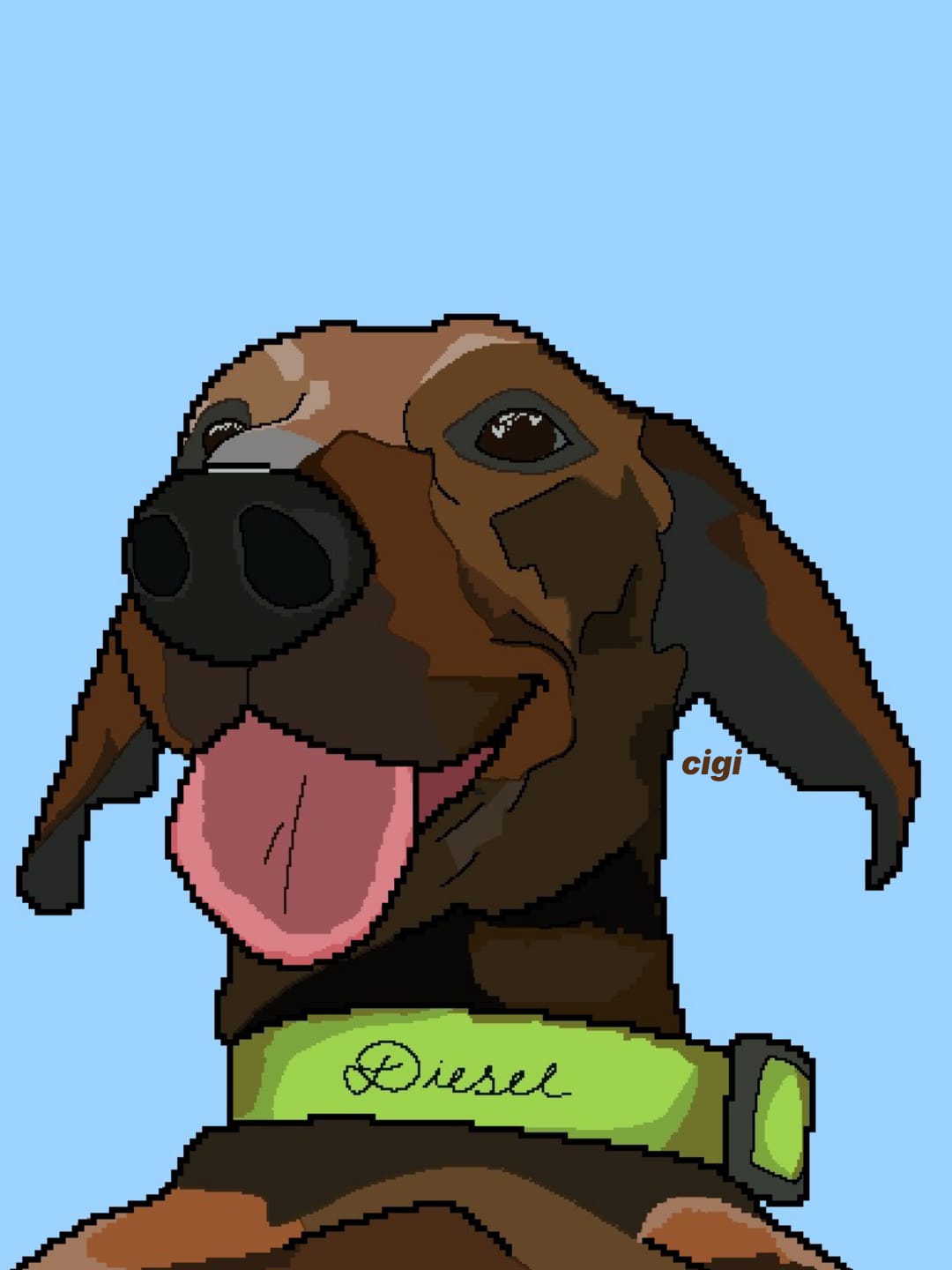 diesel-the-dachshund-dog-pixel-art